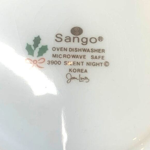 Sango Silent Night 3900 Saucers Dessert Dishes 6.5in 6 pcs  Korea Christmas - Picture 3 of 5